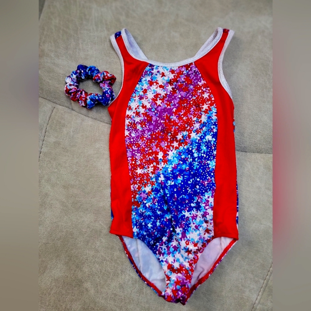 Leotard with matching  hair tie